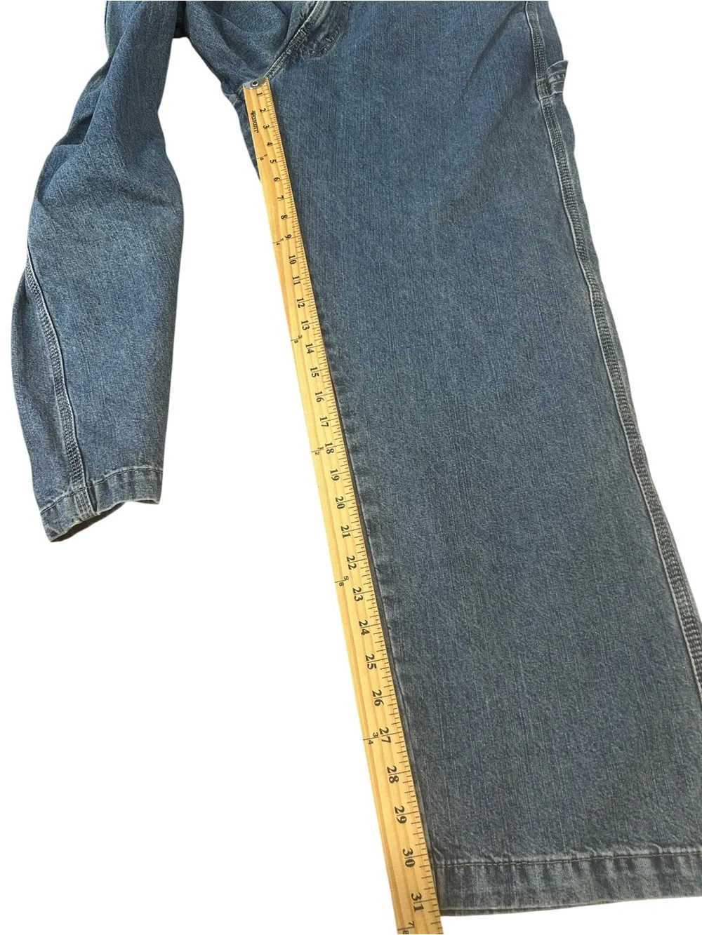 Signature Levi Strauss Carpenter mens Jeans 36x31.5  Workwear Baggy Utility blue