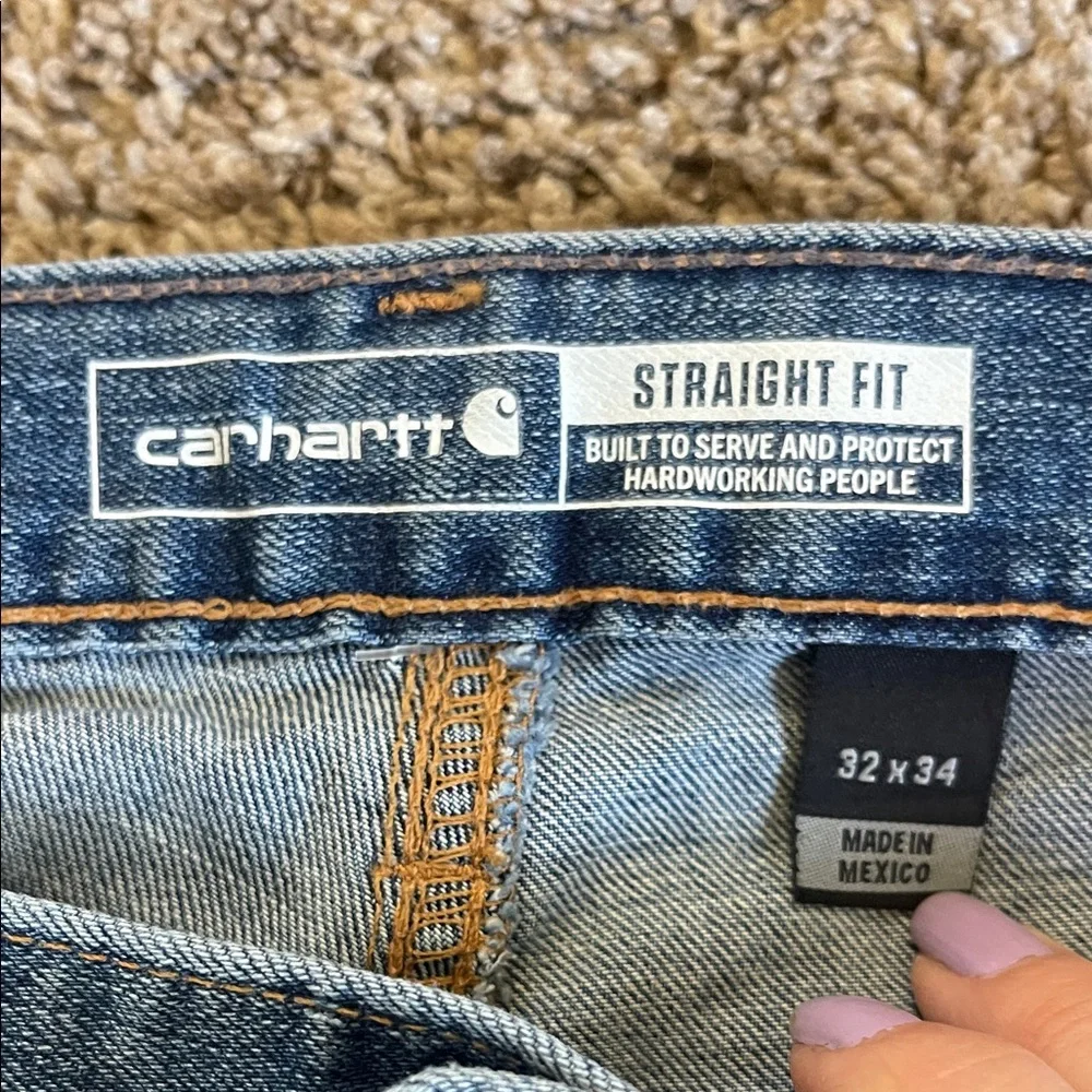 Carhartt Men's Straight Blue Jeans