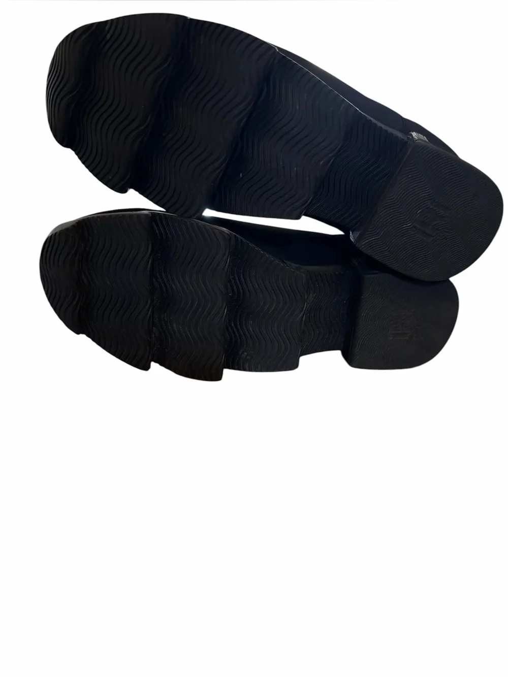 Women's Black Platform Slip-On Shoes - Modern Chunky Sole